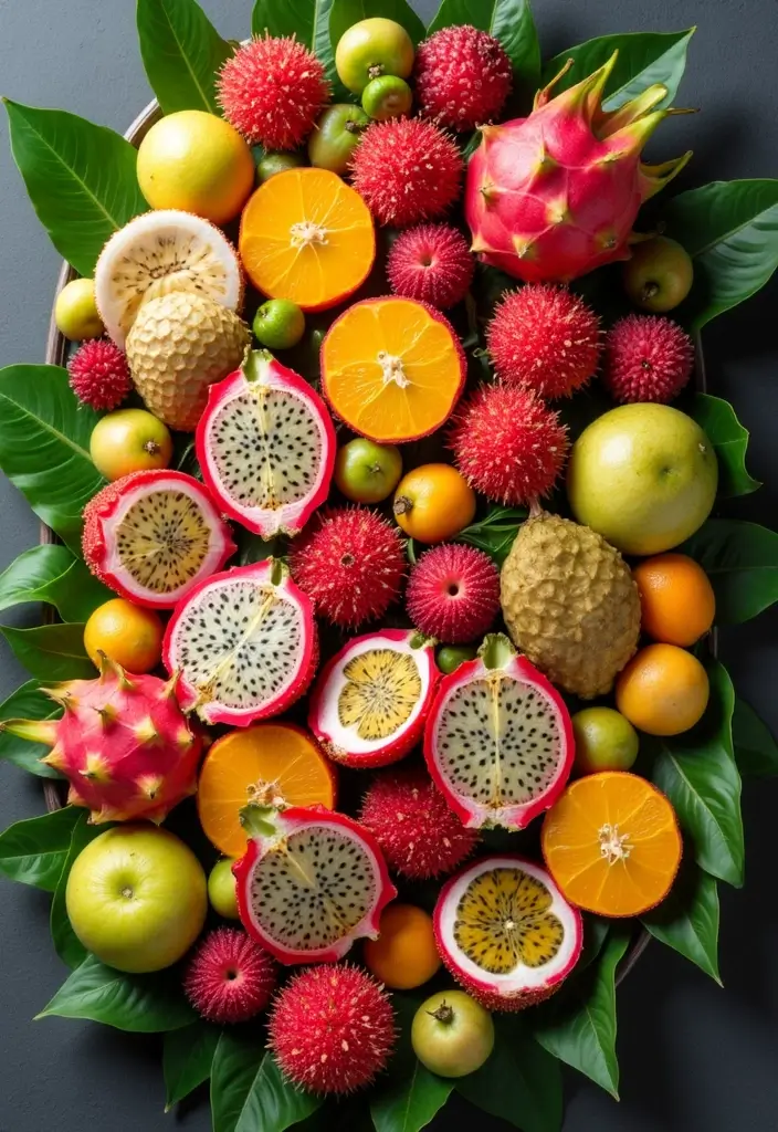 28 Wedding Shower Fruit Tray Ideas That Look Beautiful - 10. Exquisite Exotic Fruits