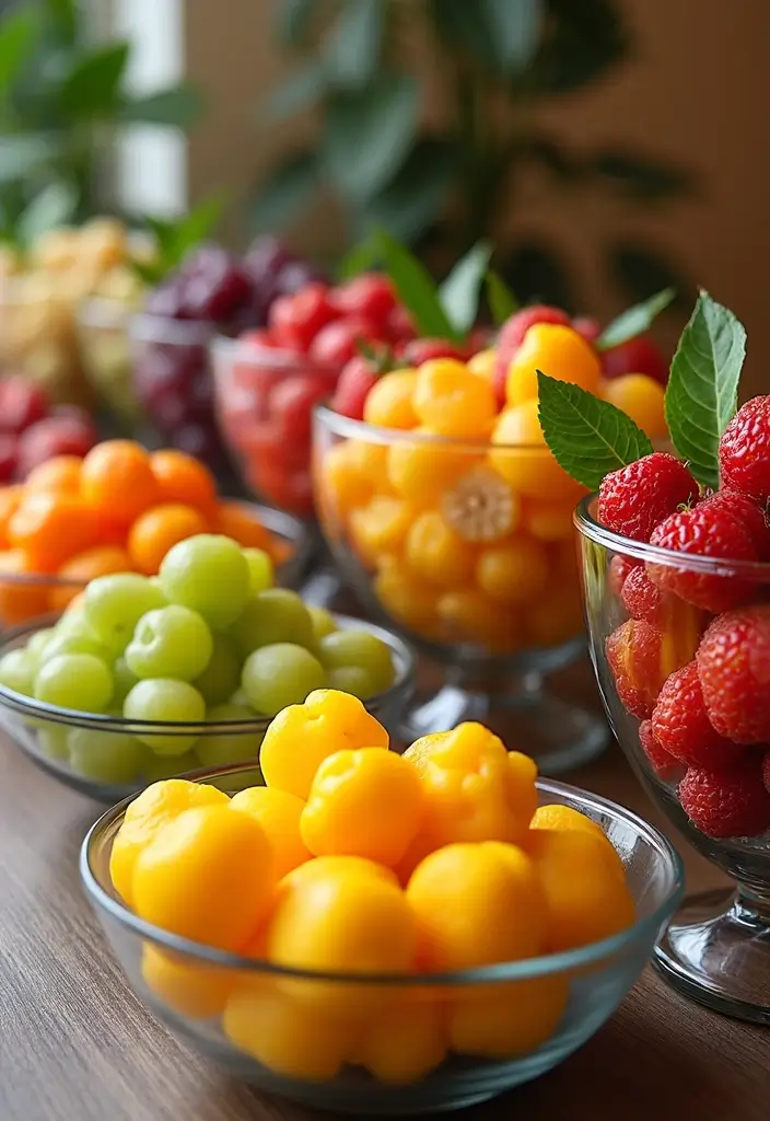 28 Wedding Shower Fruit Tray Ideas That Look Beautiful - 14. Seasonal Fruit Bowls