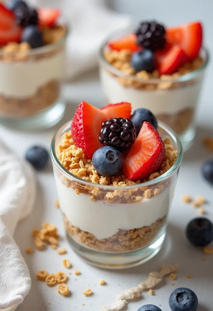 28 Wedding Shower Fruit Tray Ideas That Look Beautiful - 27. Fruit and Cream Parfaits