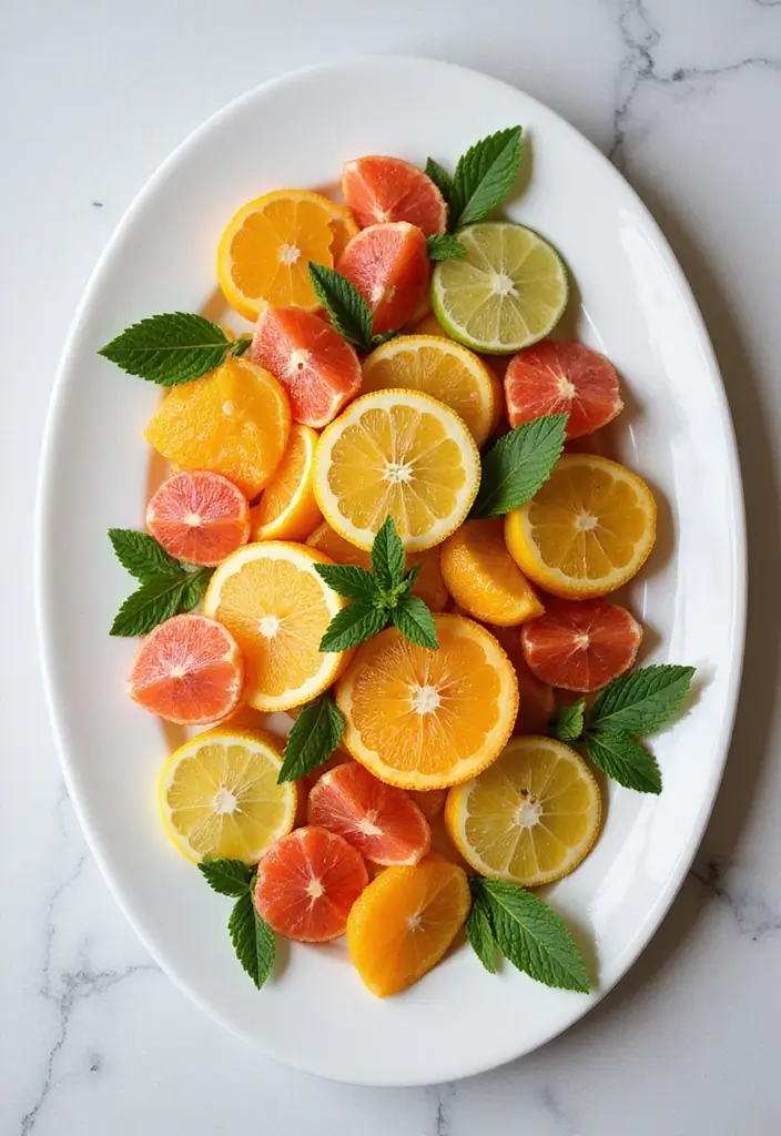 28 Wedding Shower Fruit Tray Ideas That Look Beautiful - 9. Citrus Delight Display
