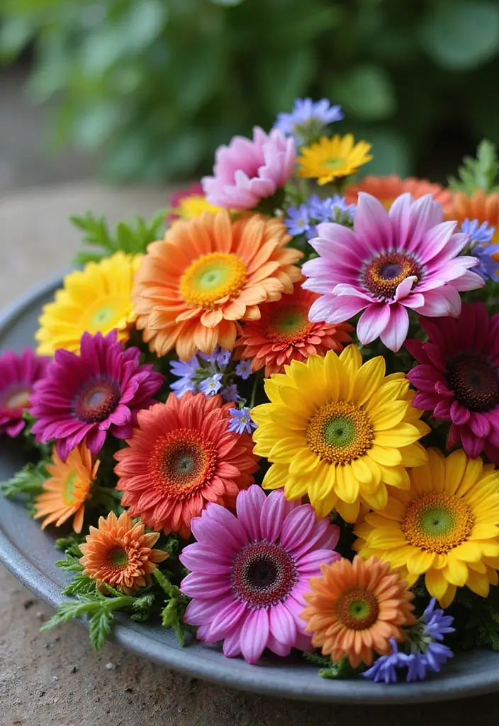 29 Mehndi Platter Ideas That Look Beautiful In Pictures - 1. Botanical Bliss: Fresh Flower Platters