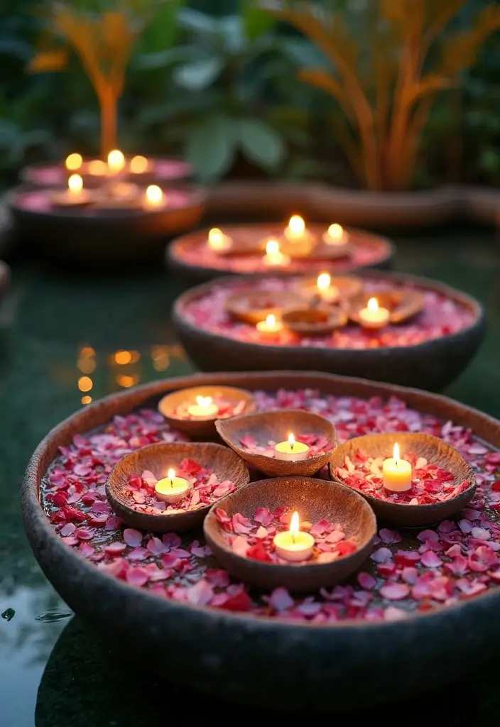 29 Mehndi Platter Ideas That Look Beautiful In Pictures - 14. Floating Dreams: Water-Safe Platters