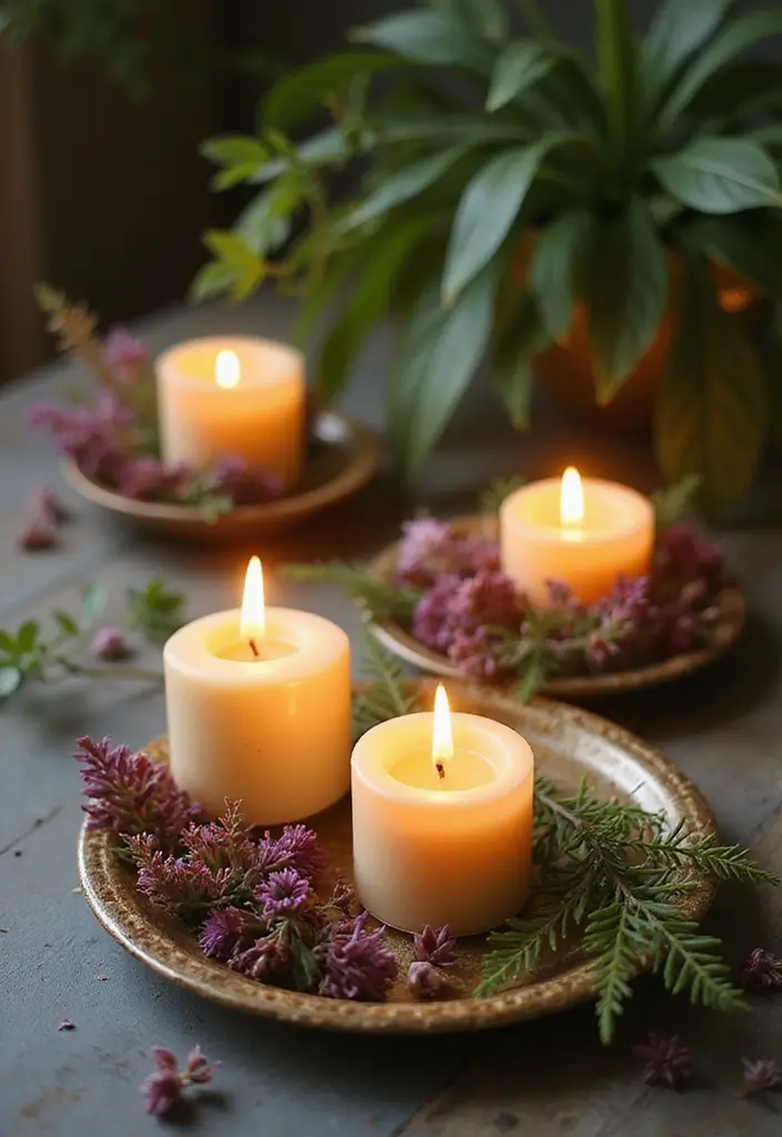 29 Mehndi Platter Ideas That Look Beautiful In Pictures - 16. Eco-Friendly Candles: Wax-Free Platters