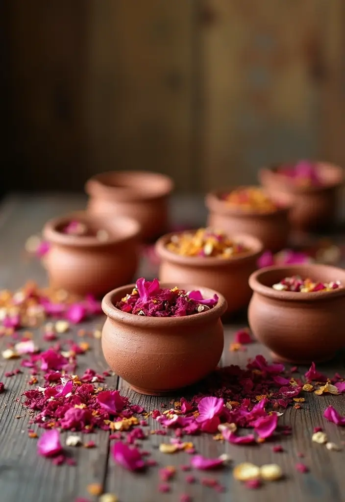 29 Mehndi Platter Ideas That Look Beautiful In Pictures - 2. Terracotta Touch: Clay Pot Platters
