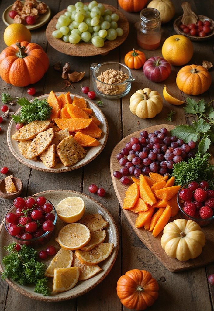 29 Mehndi Platter Ideas That Look Beautiful In Pictures - 23. Seasonal Bounty: Harvest-Inspired Platters