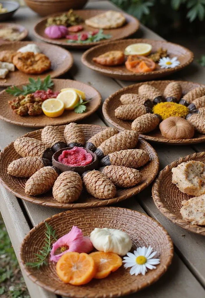 29 Mehndi Platter Ideas That Look Beautiful In Pictures - 27. Textural Beauty: Woven Platters