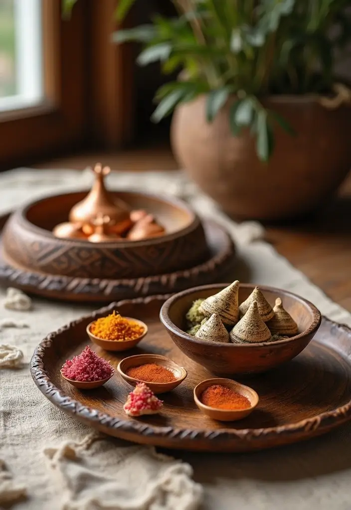 29 Mehndi Platter Ideas That Look Beautiful In Pictures - 4. Vintage Vibes: Repurposed Wooden Trays