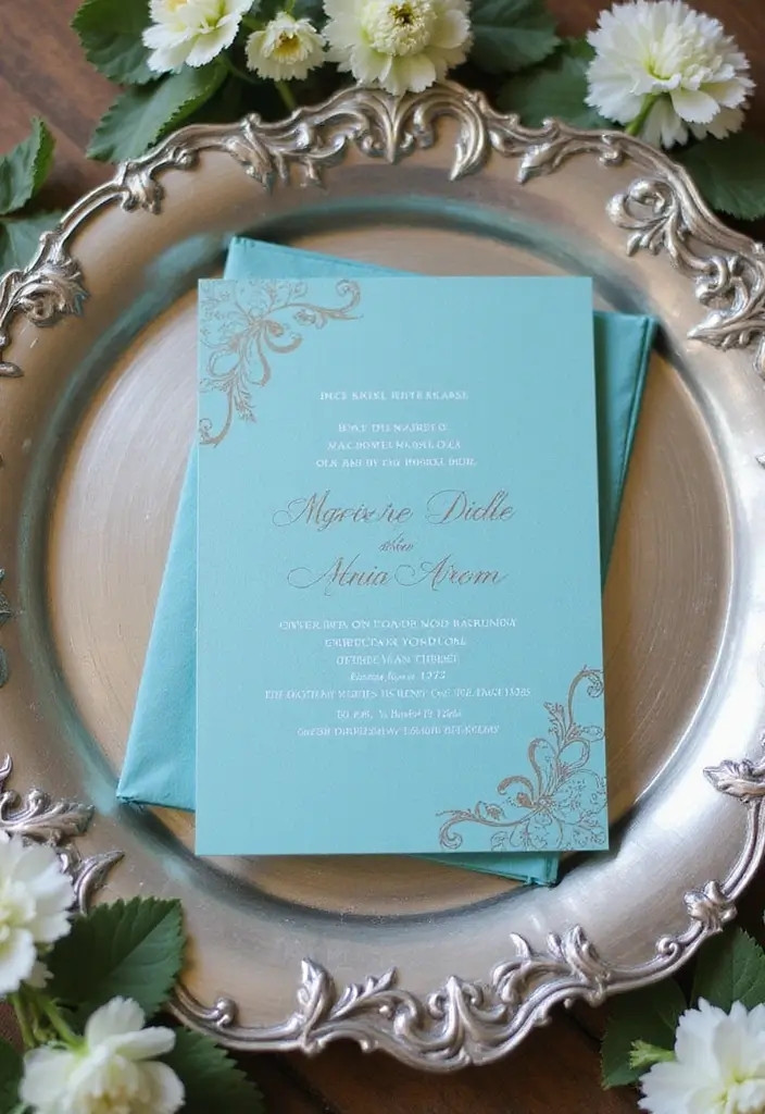 29 Tiffany And Company Party Ideas With Elegant Blue Touches - 1. Tiffany Blue Invitations