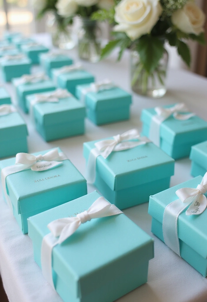 29 Tiffany And Company Party Ideas With Elegant Blue Touches - 10. Personalized Favors