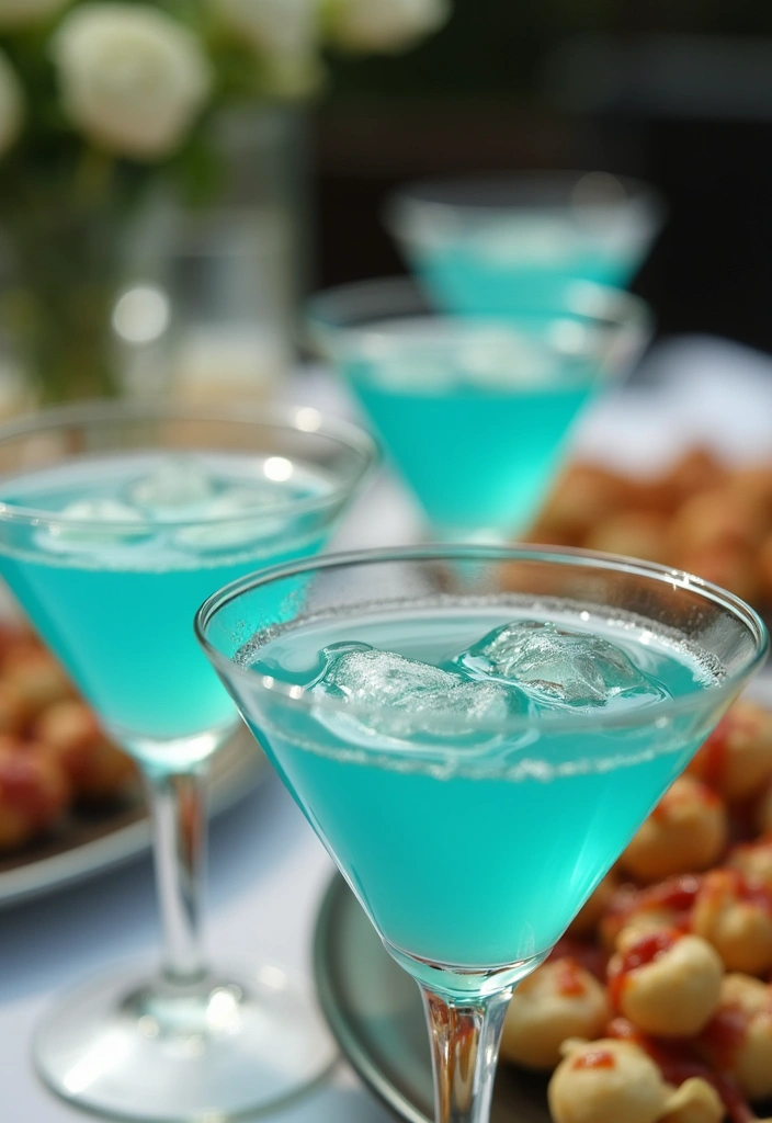 29 Tiffany And Company Party Ideas With Elegant Blue Touches - 22. Tiffany Blue Themed Cocktail Hour