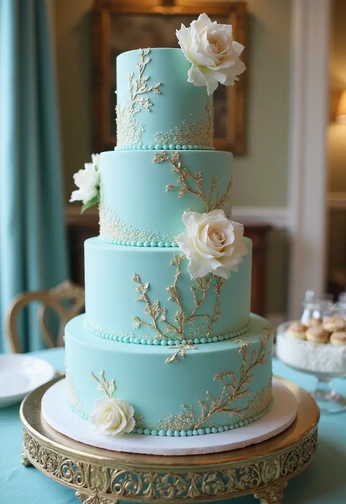 29 Tiffany And Company Party Ideas With Elegant Blue Touches - 3. Tiffany Blue Cake