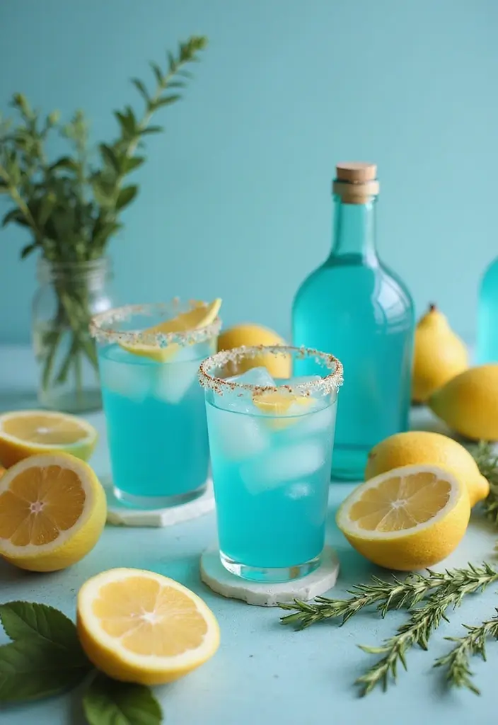 29 Tiffany And Company Party Ideas With Elegant Blue Touches - 4. Tiffany Blue Drinks Station