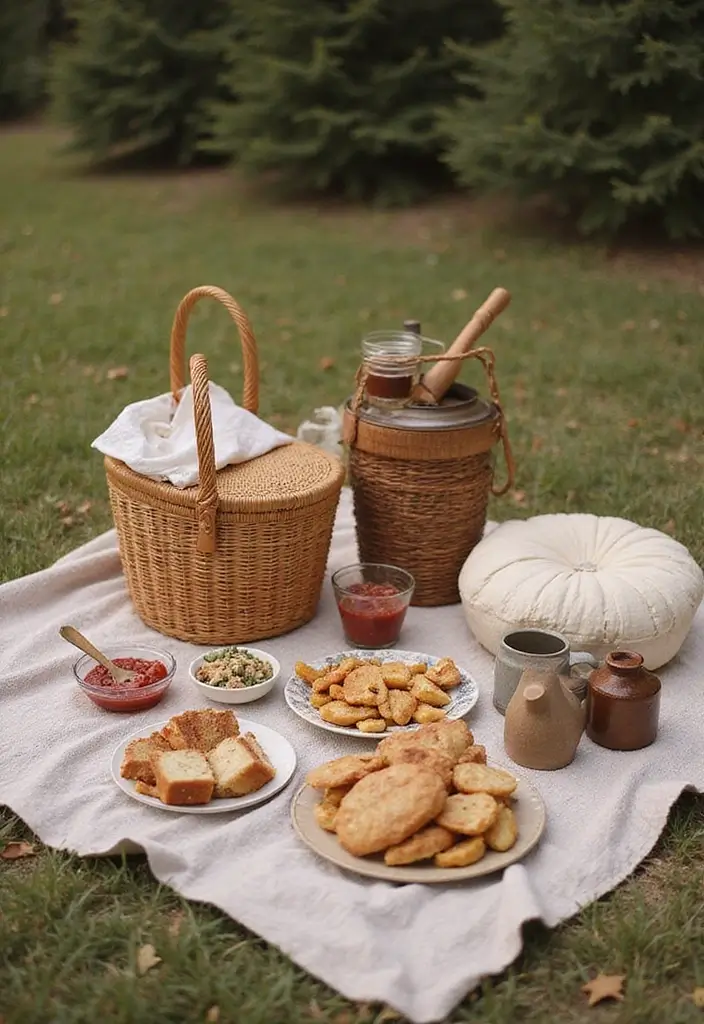 29 Vintage Bridal Shower Ideas With Retro Charm - 13. Retro Picnic Style