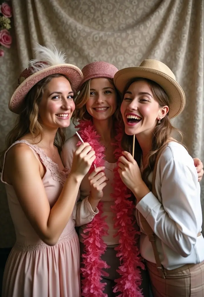 29 Vintage Bridal Shower Ideas With Retro Charm - 6. Photo Booth with Vintage Props