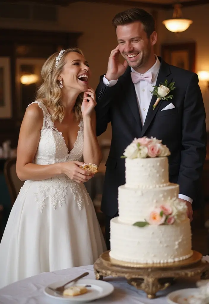 29 Wedding Photo Ideas: Funny And Candid Moments - 1. The Classic Sneak Attack