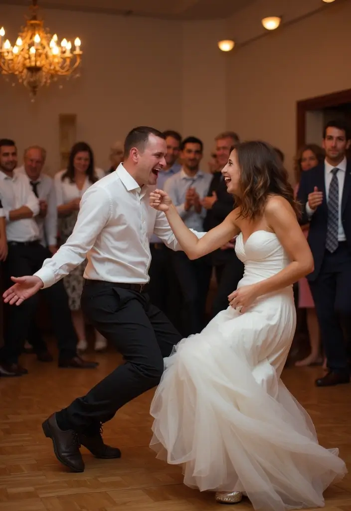 29 Wedding Photo Ideas: Funny And Candid Moments - 14. The Family Dance-off