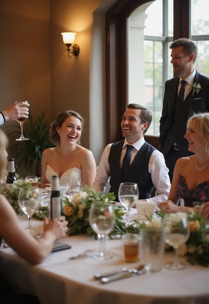 29 Wedding Photo Ideas: Funny And Candid Moments - 17. The Comedic Toast Reactions
