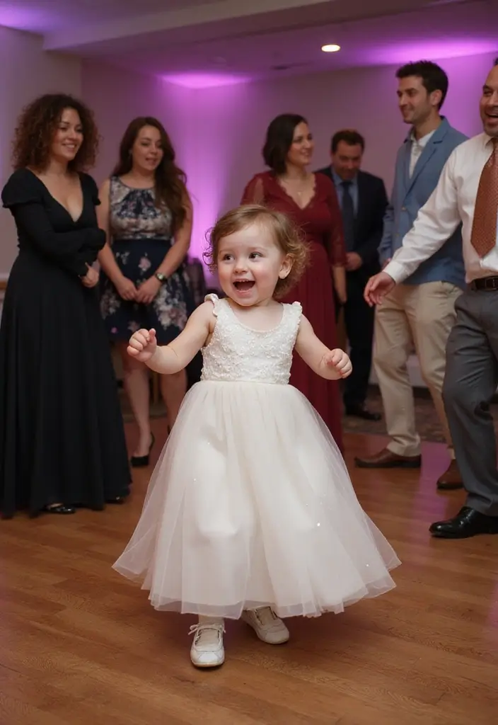 29 Wedding Photo Ideas: Funny And Candid Moments - 4. The Unexpected Kiddo Moment