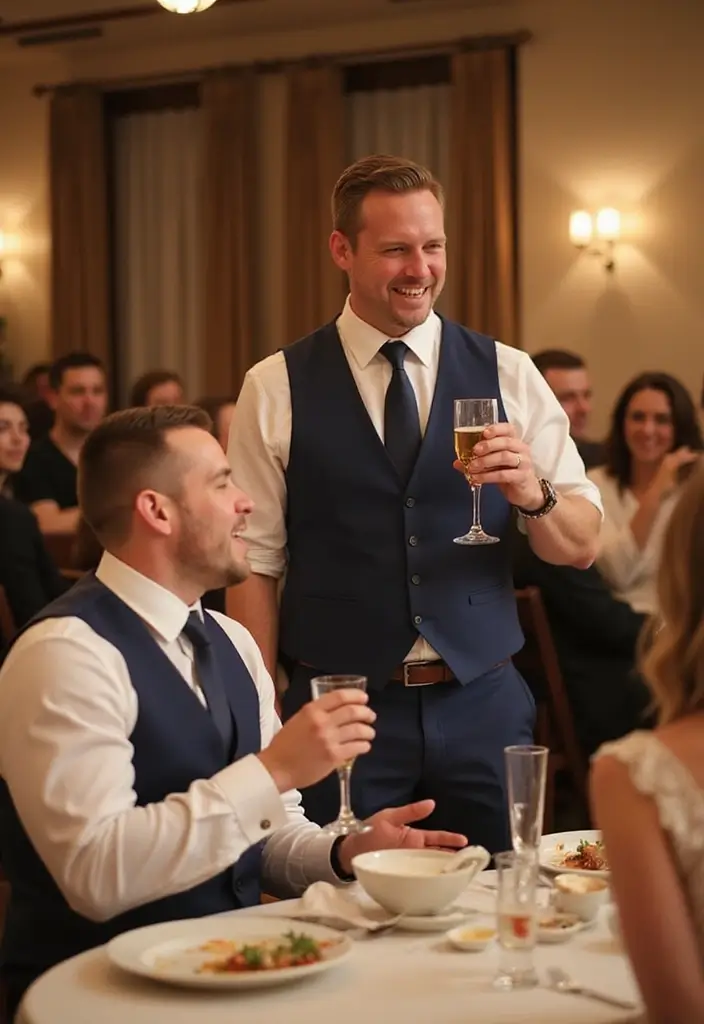 29 Wedding Photo Ideas: Funny And Candid Moments - 7. The Over-the-Top Toast