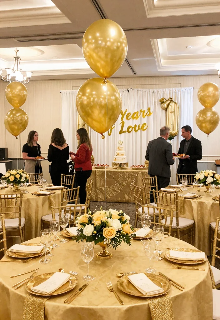 17 50th Wedding Anniversary Ideas That Celebrate a Lifetime Together - 1. Throw a Golden Anniversary Party 1