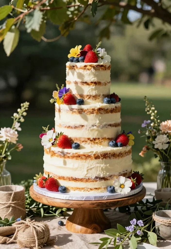 17 Anniversary Cakes Ideas Couple Edition That Melt Hearts - 1. Rustic Charm with a Naked Cake 1
