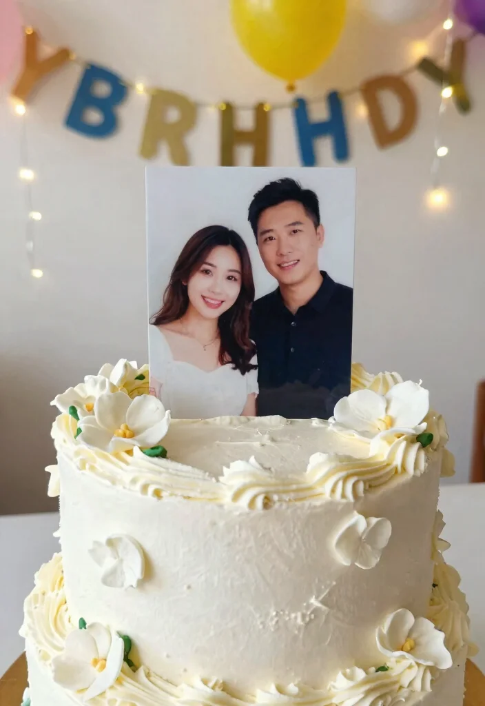 17 Anniversary Cakes Ideas Couple Edition That Melt Hearts - 5. Personalized Photo Cake 1