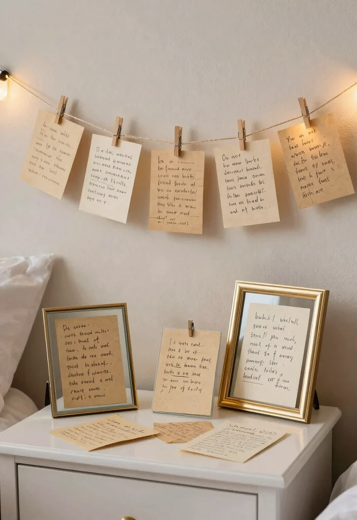 17 Anniversary Room Decoration Ideas That Feel Romantic - 11. Love Notes and Quotes 1