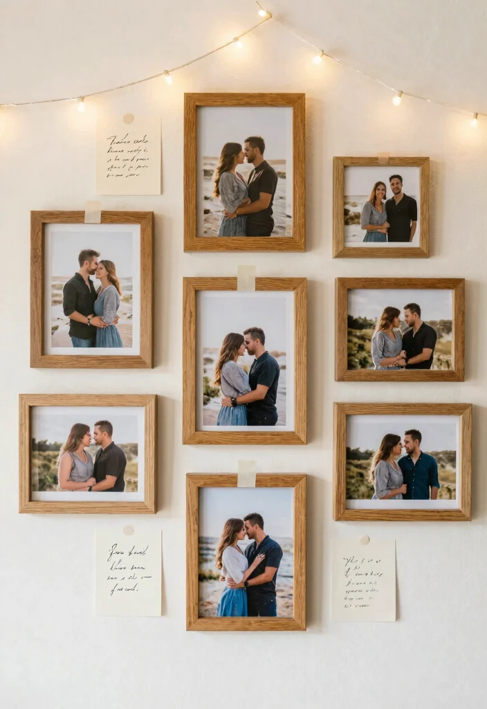 17 Anniversary Room Decoration Ideas That Feel Romantic - 5. Personalized Photo Wall 1
