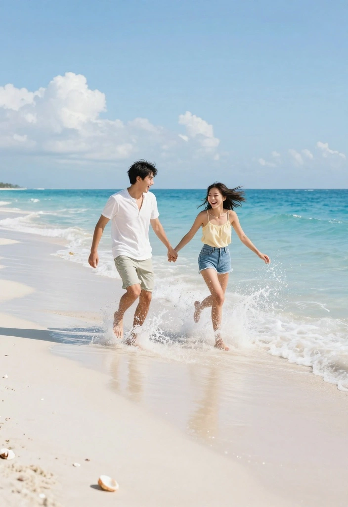 17 Beach Prenup Photoshoot Ideas That Feel Natural - 1. Playful Splash 1