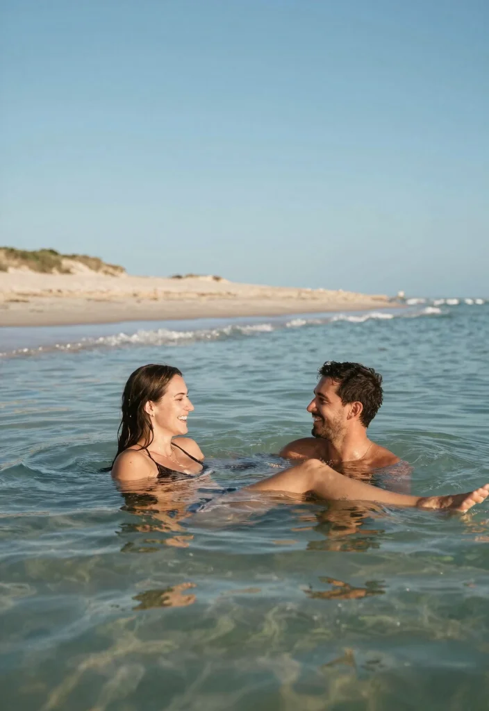 17 Beach Prenup Photoshoot Ideas That Feel Natural - 15. Floating in the Water 1