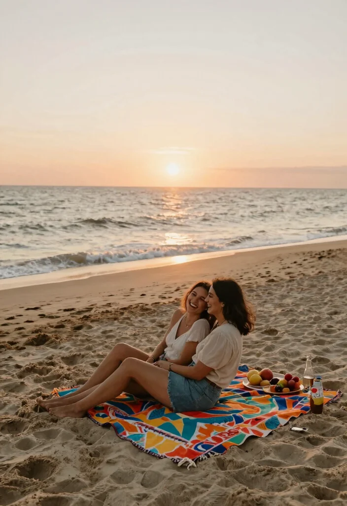 17 Beach Prenup Photoshoot Ideas That Feel Natural - 3. Cozy Blanket Snuggle 1