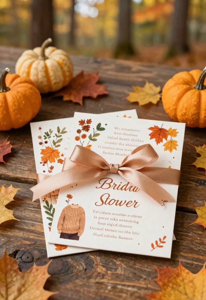 17 Fall Bridal Shower Ideas That Embrace Autumn - 1. Cozy Sweater Invitations 1