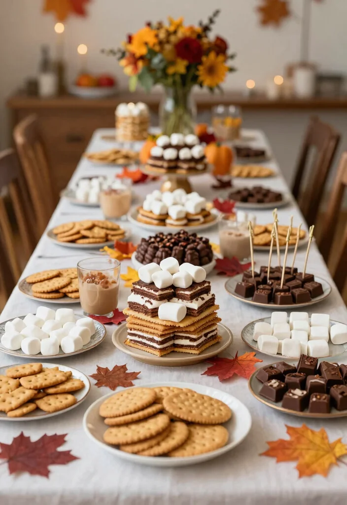 17 Fall Bridal Shower Ideas That Embrace Autumn - 13. S’mores Bar 1