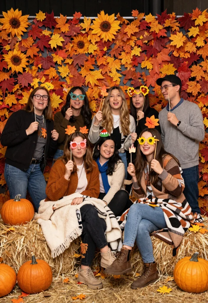 17 Fall Bridal Shower Ideas That Embrace Autumn - 16. Seasonal Photo Booth 1