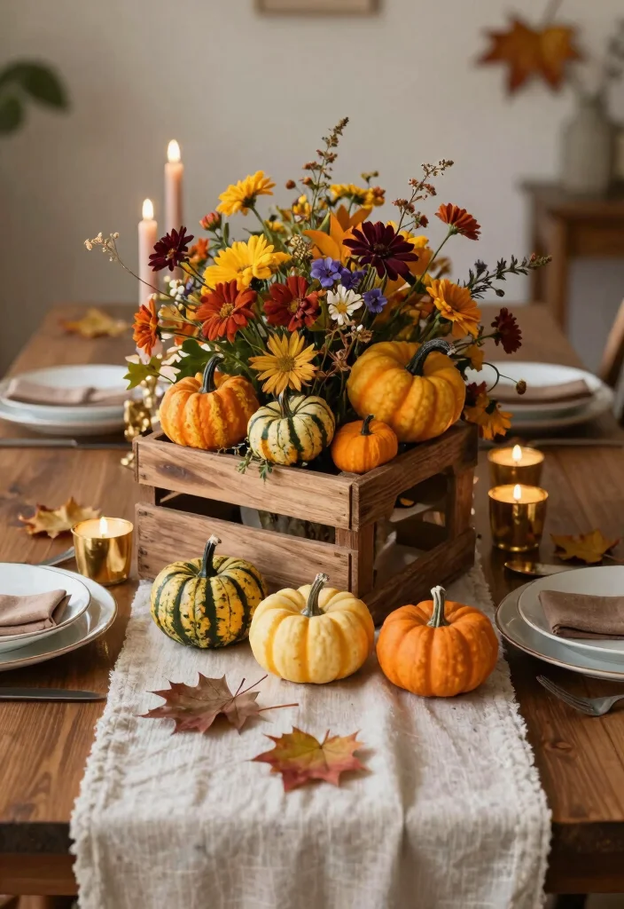 17 Fall Bridal Shower Ideas That Embrace Autumn - 6. Rustic Fall Centerpieces 1