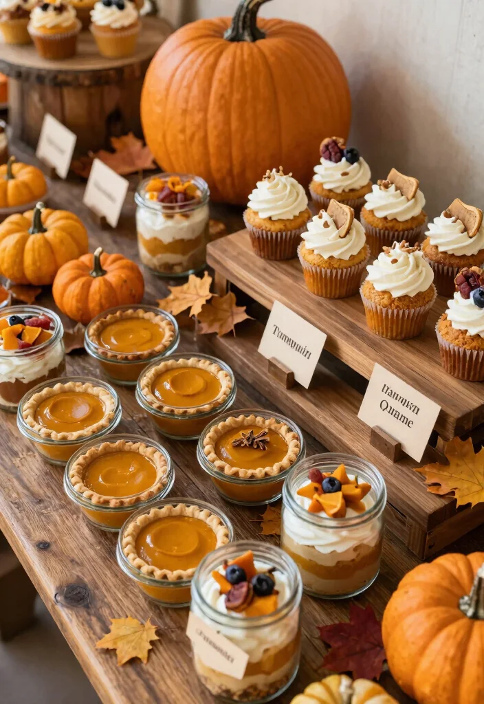 17 Fall Bridal Shower Ideas That Embrace Autumn - 9. Pumpkin Dessert Bar 1