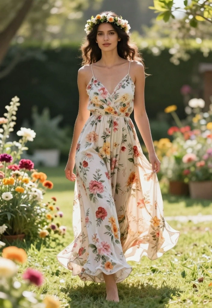 17 Grad Photo Outfit Ideas To Look Your Best - 1. Floral Maxi Dress 1