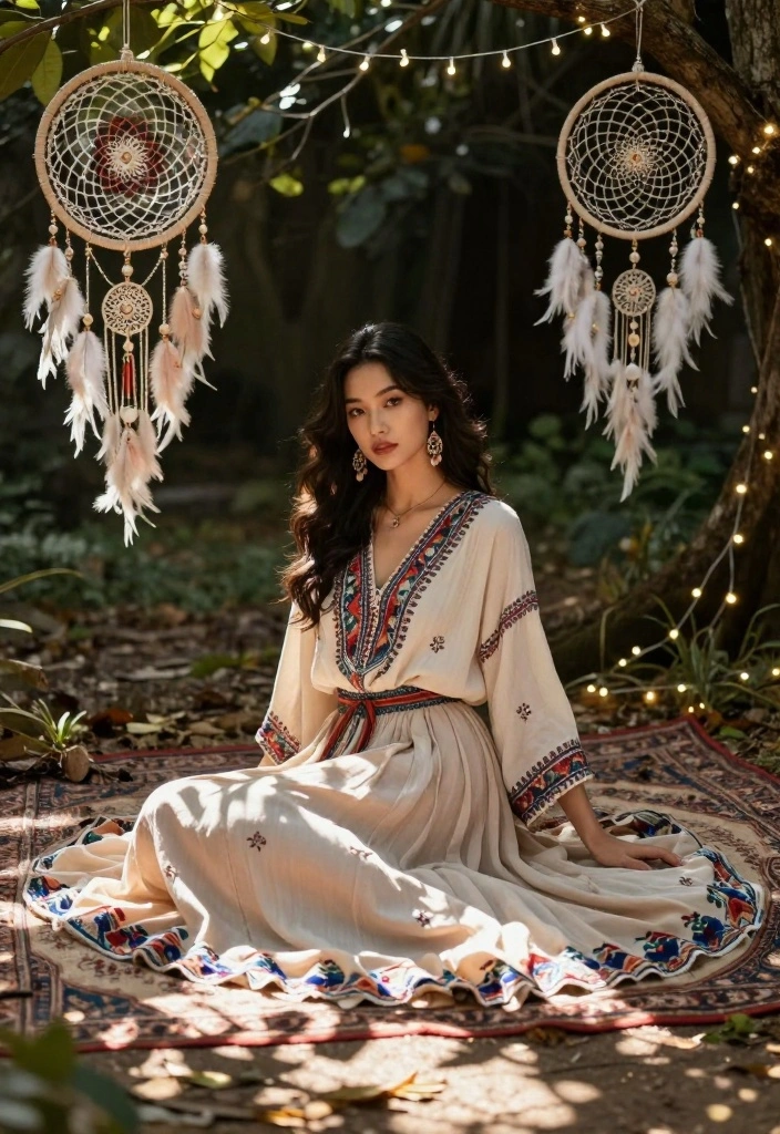 17 Grad Photo Outfit Ideas To Look Your Best - 6. Bohemian Style 1