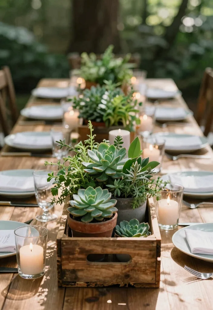 17 Green Bridal Shower Ideas That Feel Natural - 2. Lush Green Centerpieces 1