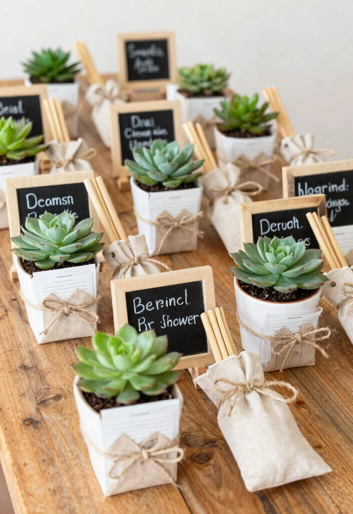 17 Green Bridal Shower Ideas That Feel Natural - 4. Eco-Friendly Party Favors 1