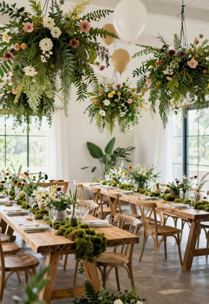 17 Green Bridal Shower Ideas That Feel Natural - 5. Botanical Decorations 1