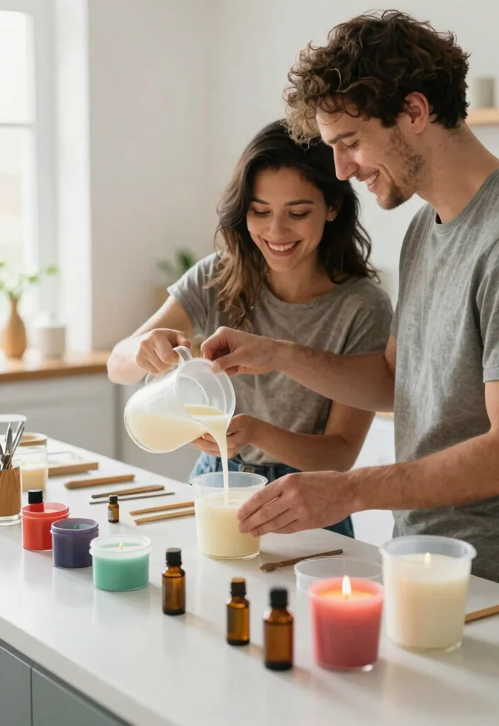 17 One Year Anniversary Ideas That Feel Heartfelt - 10. Make a DIY Candle Together 1