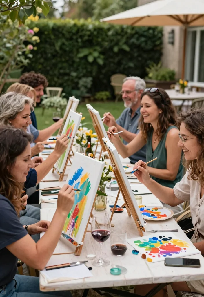 17 Proposal Party Ideas That Feel Intimate And Joyful - 11. Art and Wine Evening 1