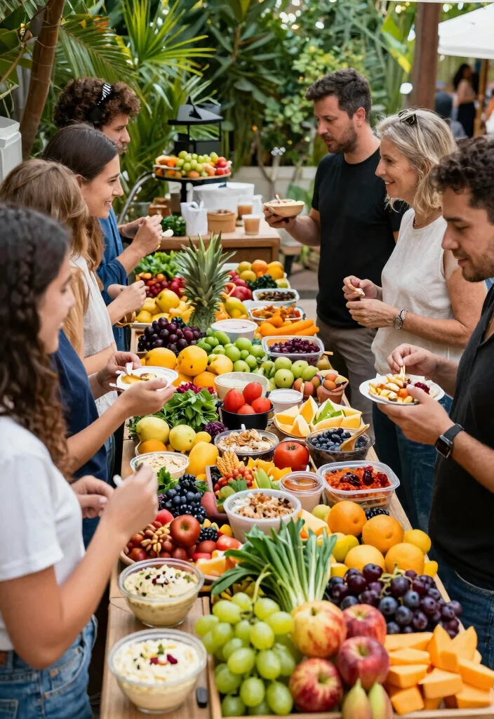 17 Spring Bridal Shower Ideas That Feel Fresh and Floral - 11. Seasonal Snack Bar 1