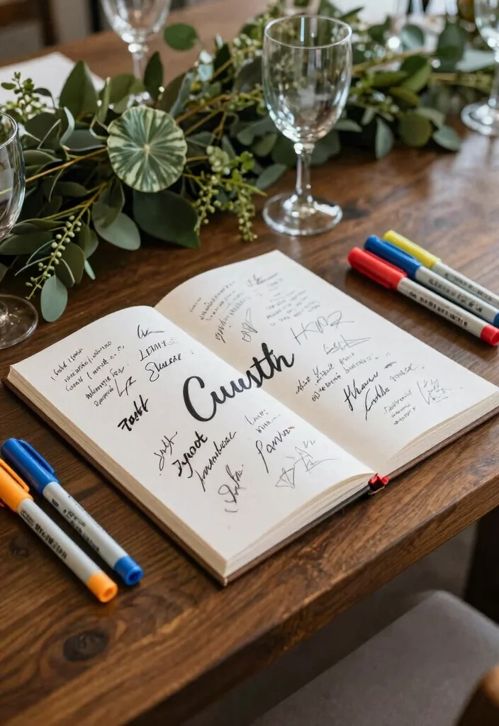 17 Wedding Guest Book Table Ideas That Stand Out - 15. Personalized Canvas Print 1