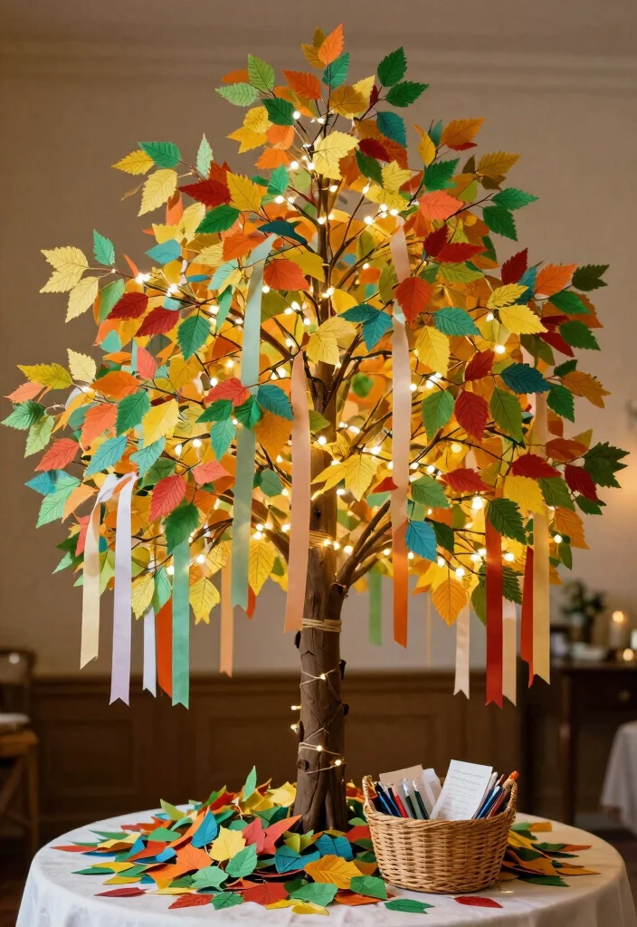 17 Wedding Guest Book Table Ideas That Stand Out - 6. Wishes Tree 1