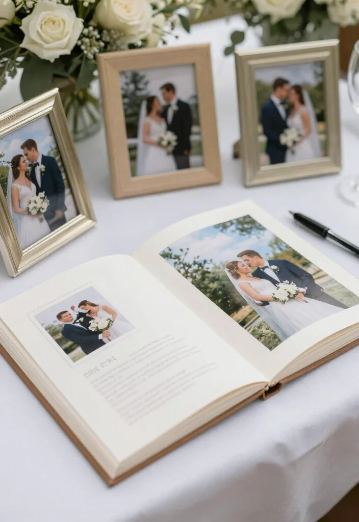 17 Wedding Guest Book Table Ideas That Stand Out - 7. Memory Lane Photo Book 1