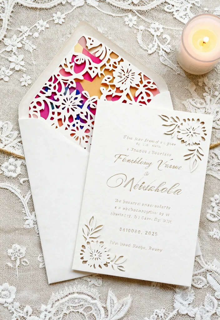 17 Wedding Invitations Ideas With Pictures That Stand Out - 13. Floral Laser-Cut Invitations 1