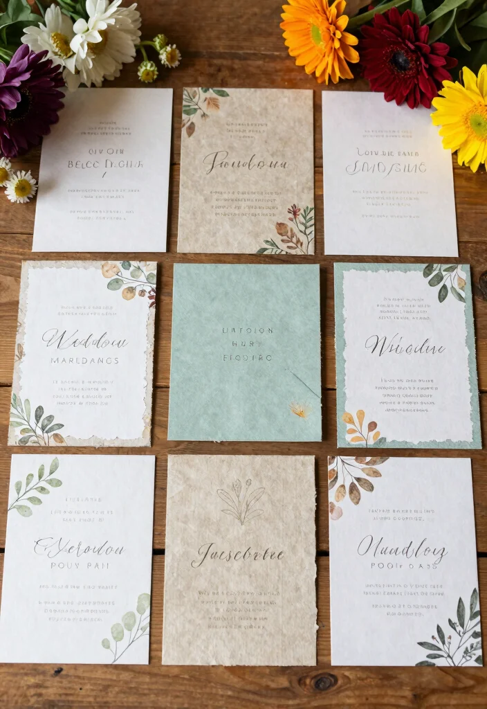 17 Wedding Invitations Ideas With Pictures That Stand Out - 2. Recycled Paper Invitations 1