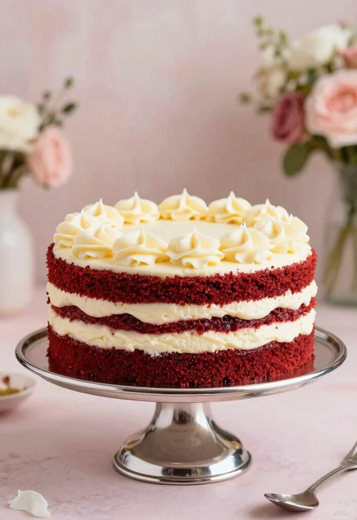 17 Welcome Home Cake Ideas That Warm Hearts - 12. Elegant Red Velvet Cake 1